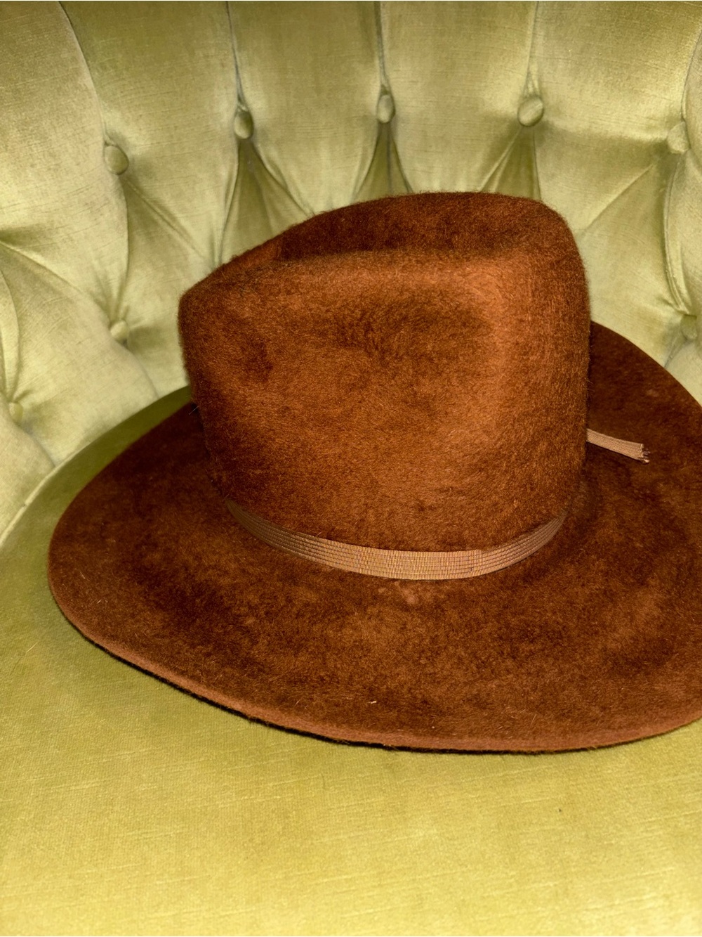 Morgan Custom Women 5X Long Hair Beaver brown cowboy hat US 6 5/8 - Picture 5 of 10